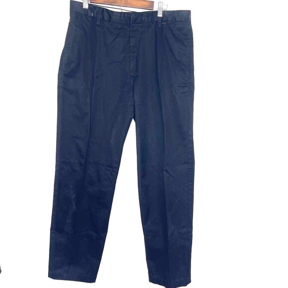 BR Banana Republic black dress pants chinos khakis 35 x 32 waist 35 length 32 - Picture 1 of 16